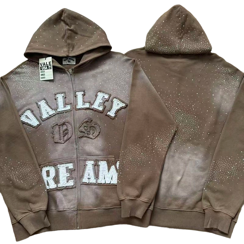 Vale Forever Valley Retro Casual Hoodie set coffee OKLU20261533