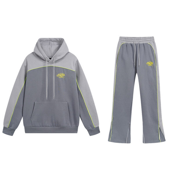 Syna World hooked sweatshirt set light gray OKLU20261534