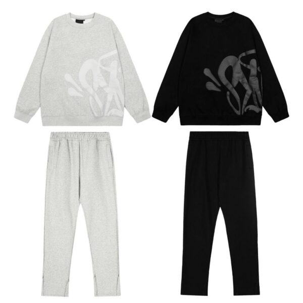 Syna World hooked sweatshirt set black/gray OKLU20261538