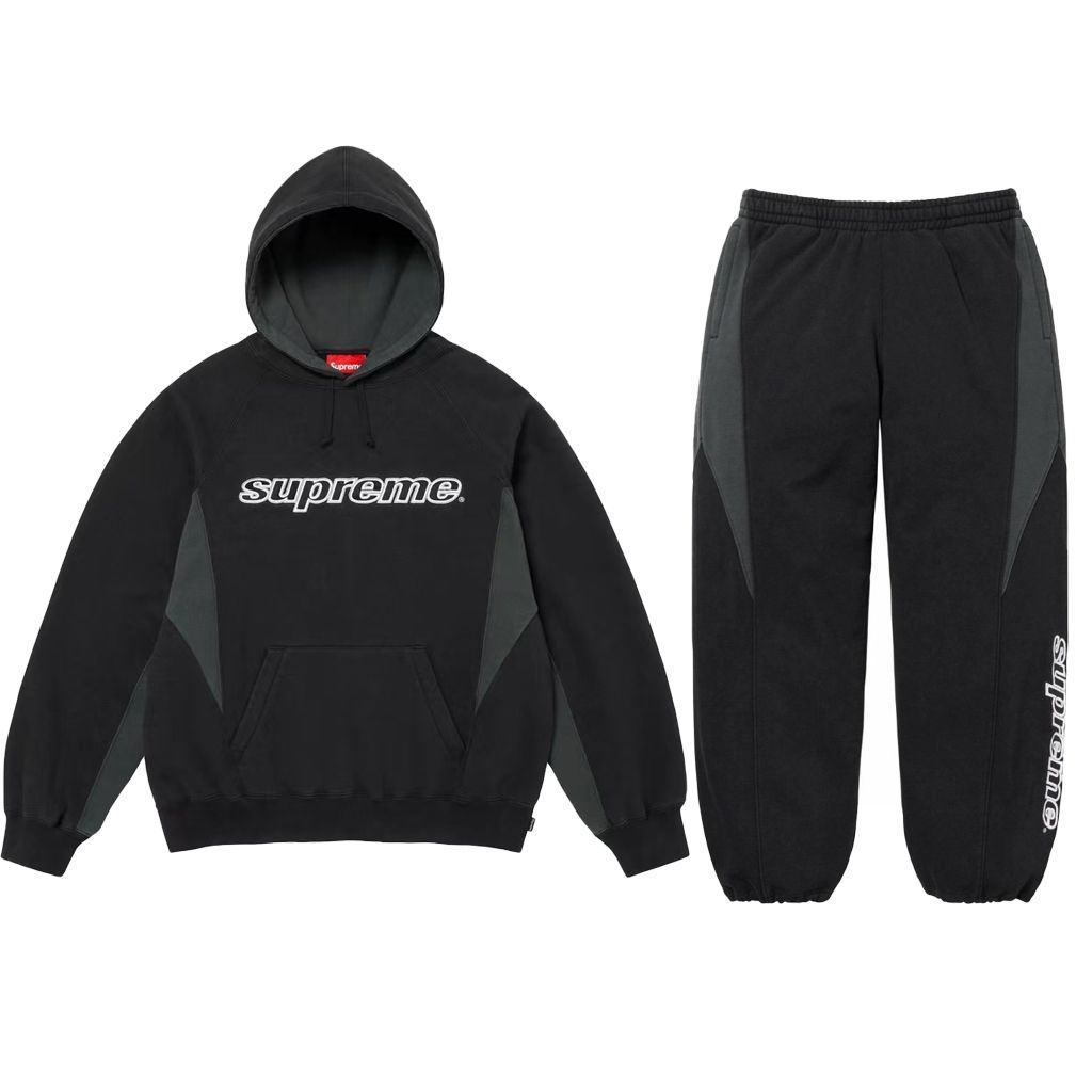 Supreme Hooded Sweatshirt&Sweatpants Set Black OKLU20261540