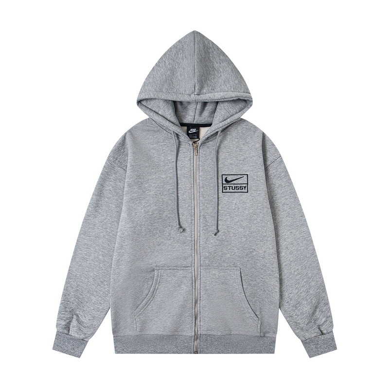 Stussy Zipper Hoodie&Sweatpants Set Black/Grey OKLU20261544