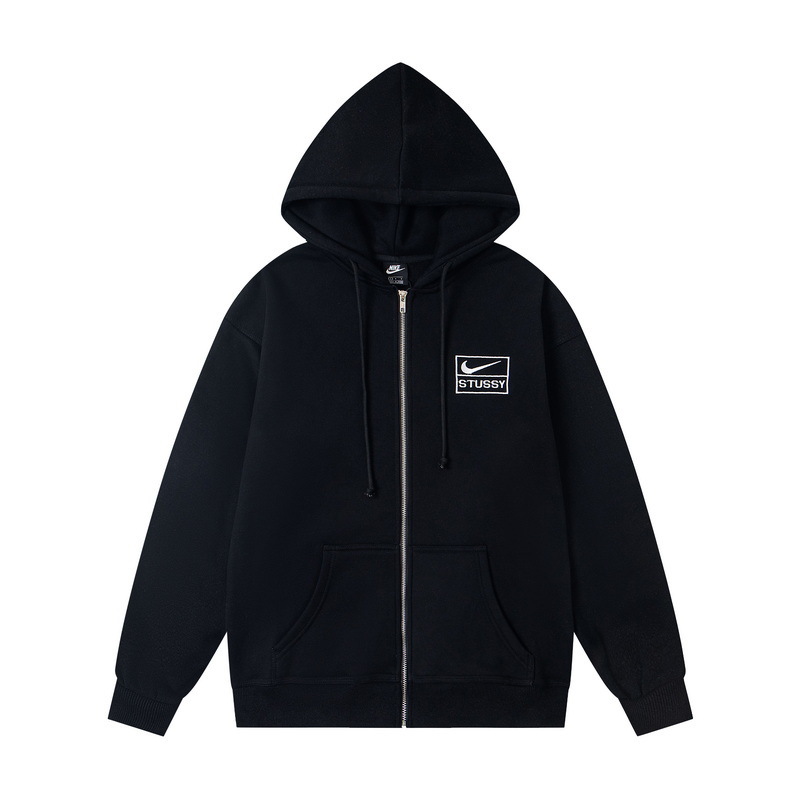 Stussy Zipper Hoodie&Sweatpants Set Black/Grey OKLU20261544