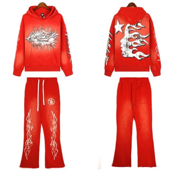 Hellstar Hoodie & Sweatpants Set Red OKLU20261547