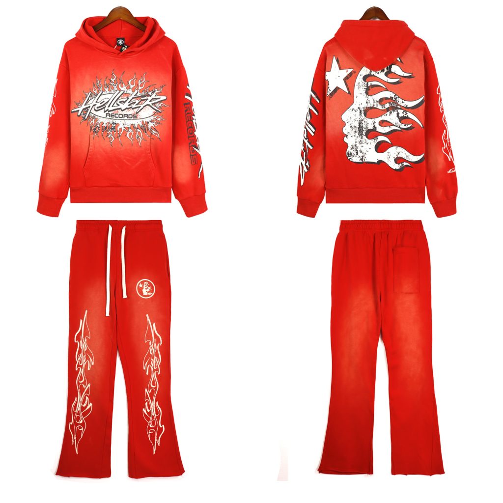 Hellstar Hoodie & Sweatpants Set Red OKLU20261547