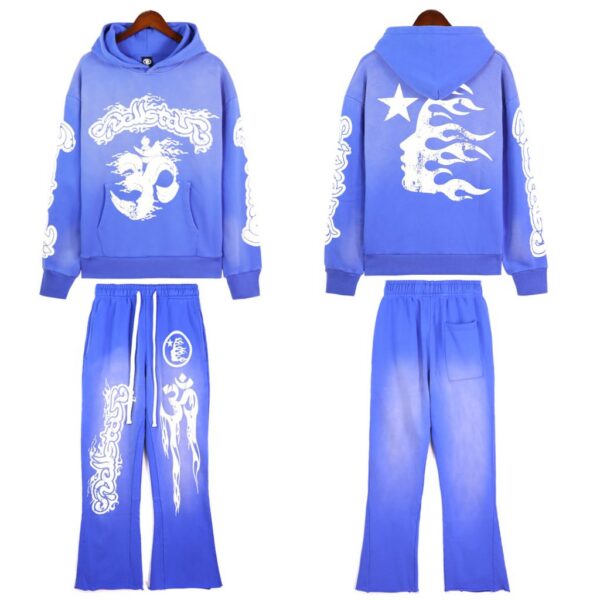 Hellstar Hoodie & Sweatpants Set Blue OKLU20261549