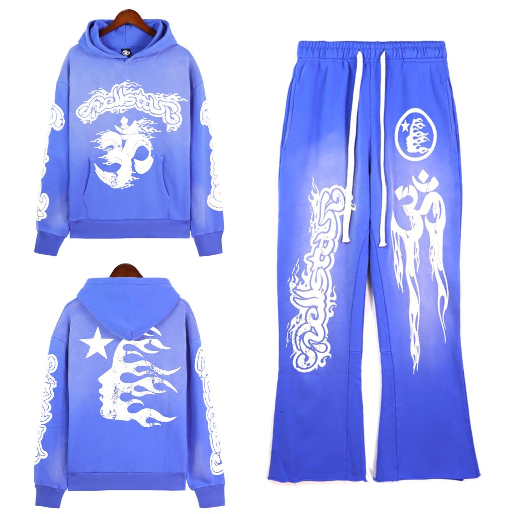 Hellstar Hoodie & Sweatpants Set Blue OKLU20261549
