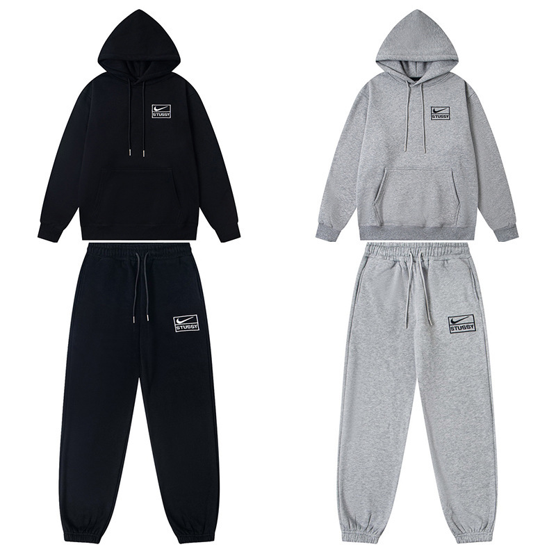 Stussy Hoodies&Sweatpants Set Black/Grey OKLU20261550