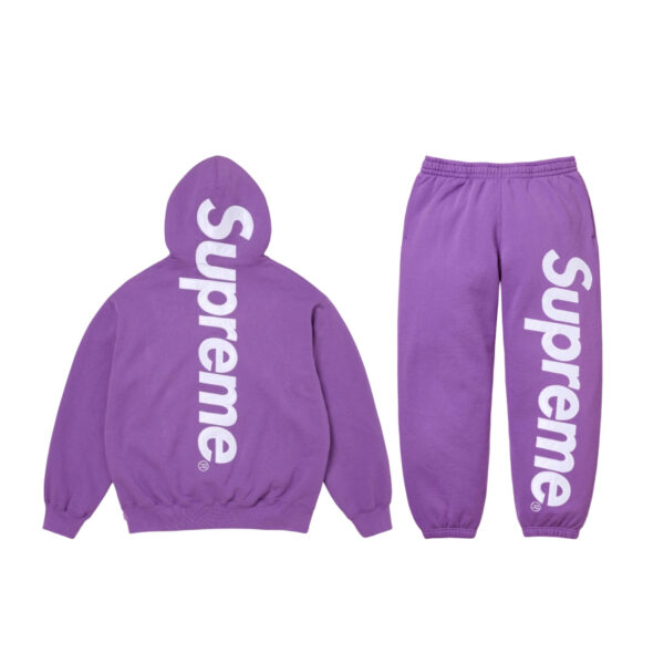 Supreme Hooded Sweatshirt&Sweatpants Set Light Purple OKLU20261552