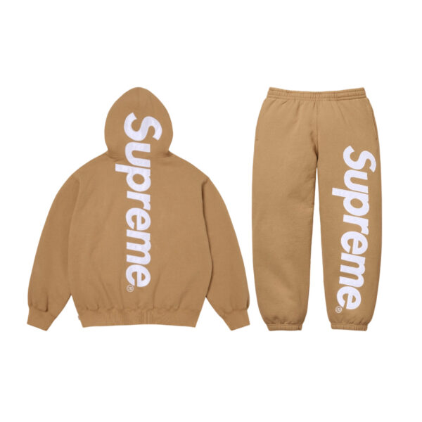 Supreme Hooded Sweatshirt&Sweatpants Set khaki OKLU20261553