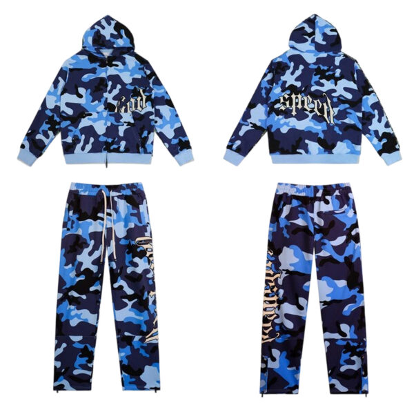 Godspeed Logo Sweatsuit Camouflage Blue OKLU20261559