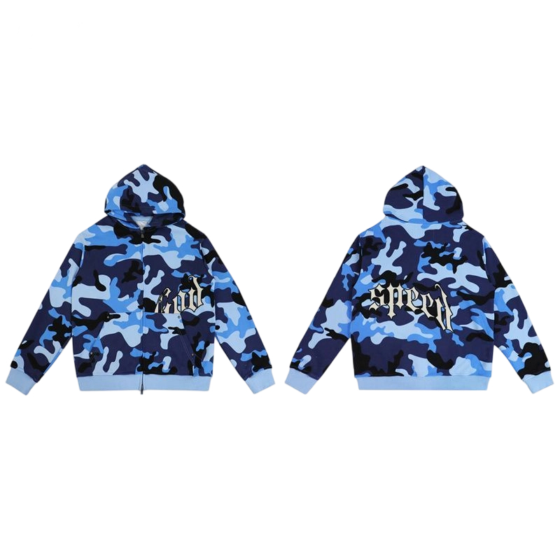 Godspeed Logo Sweatsuit Camouflage Blue OKLU20261559