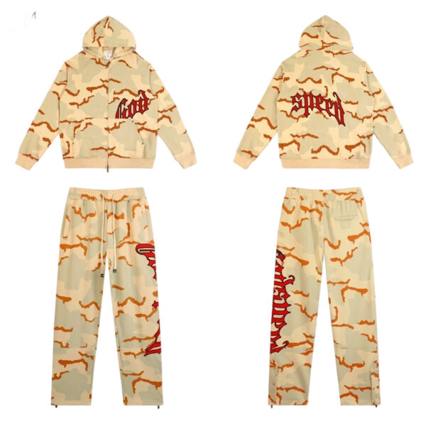 Godspeed Logo Sweatsuit Camouflage Apricot OKLU20261560
