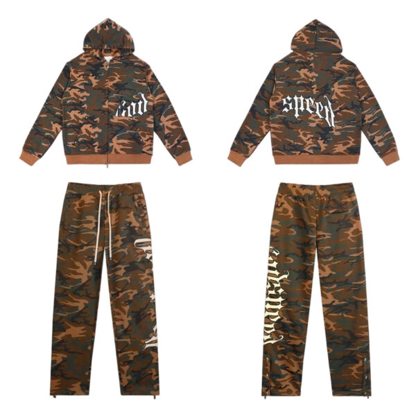 Godspeed Logo Sweatsuit Camouflage Coffee OKLU20261562