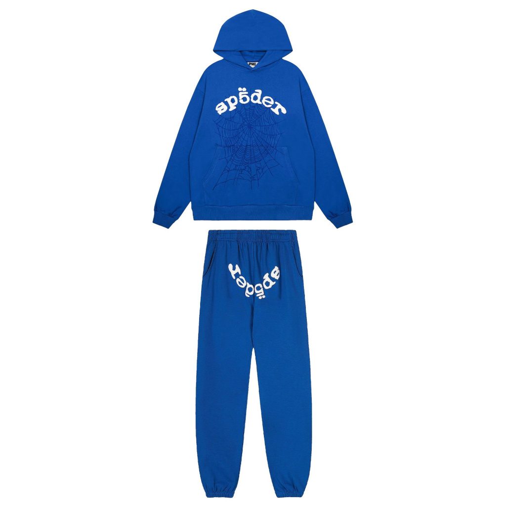 Sp5der Hoodie/Sweatpant Set Blue OKLU20261566
