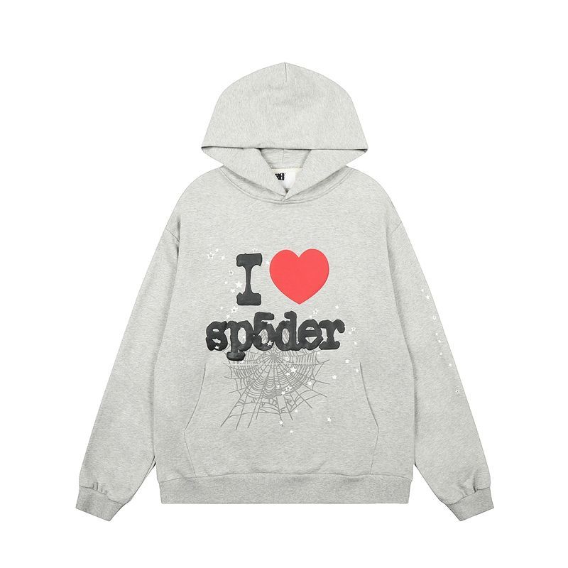 Sp5der Hoodie Sweatpant Set Grey/Black OKLU20261567