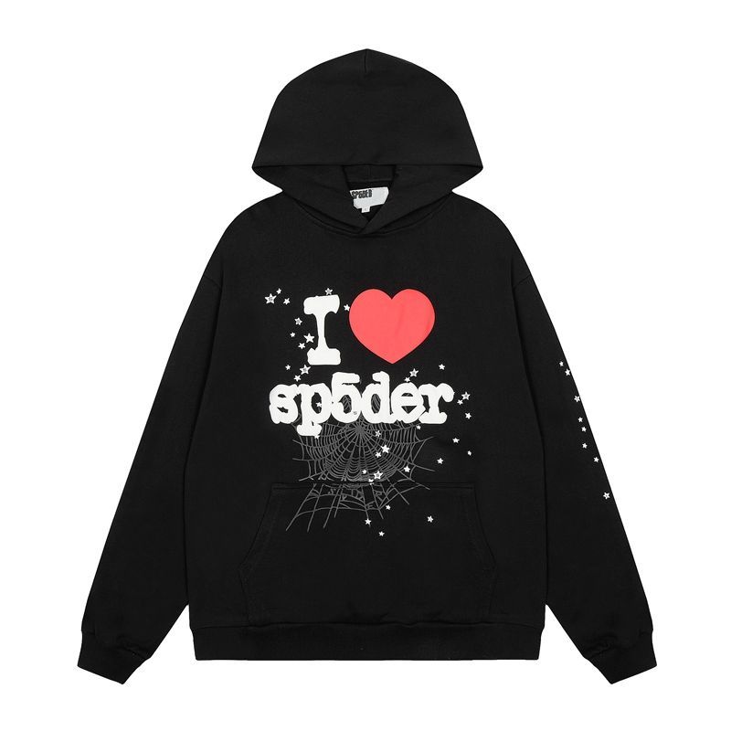 Sp5der Hoodie Sweatpant Set Grey/Black OKLU20261567