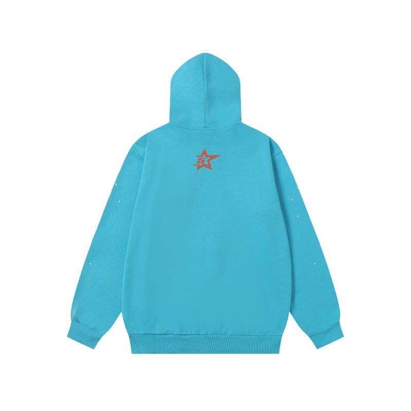 Sp5der Punk V2 Cyan Hoodie & Sweatpant Set OKLU20261569