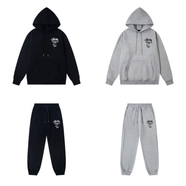 Stussy Hoodies&Sweatpants Set Black/Grey OKLU20261571