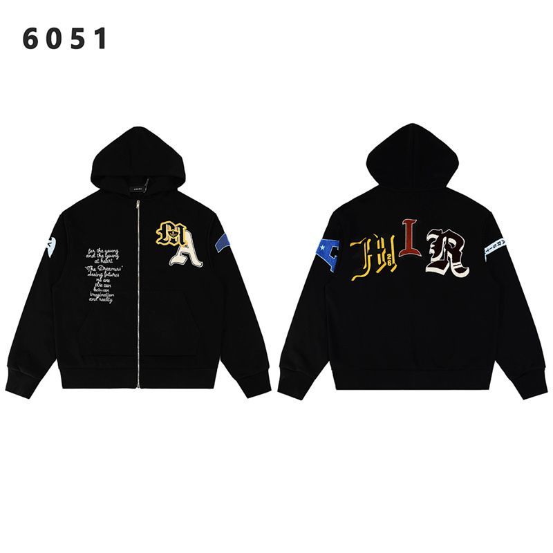 Amiri Zipper Hoodie&Sweatpant Set Black OKLU20261576