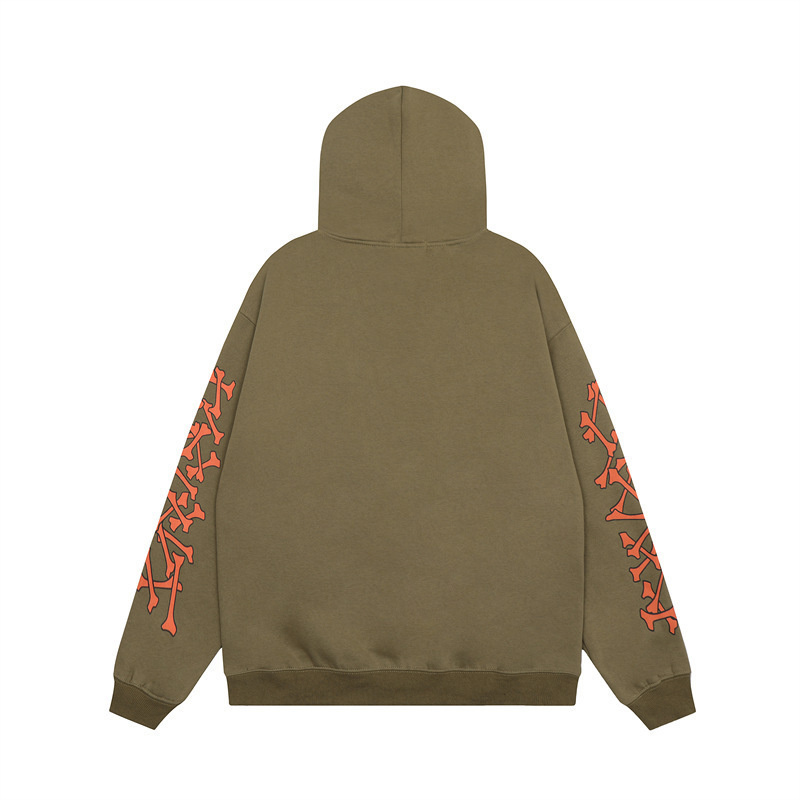 Amiri Bone Letter Printed Hoodie&Sweatpant Set Brown OKLU20261579