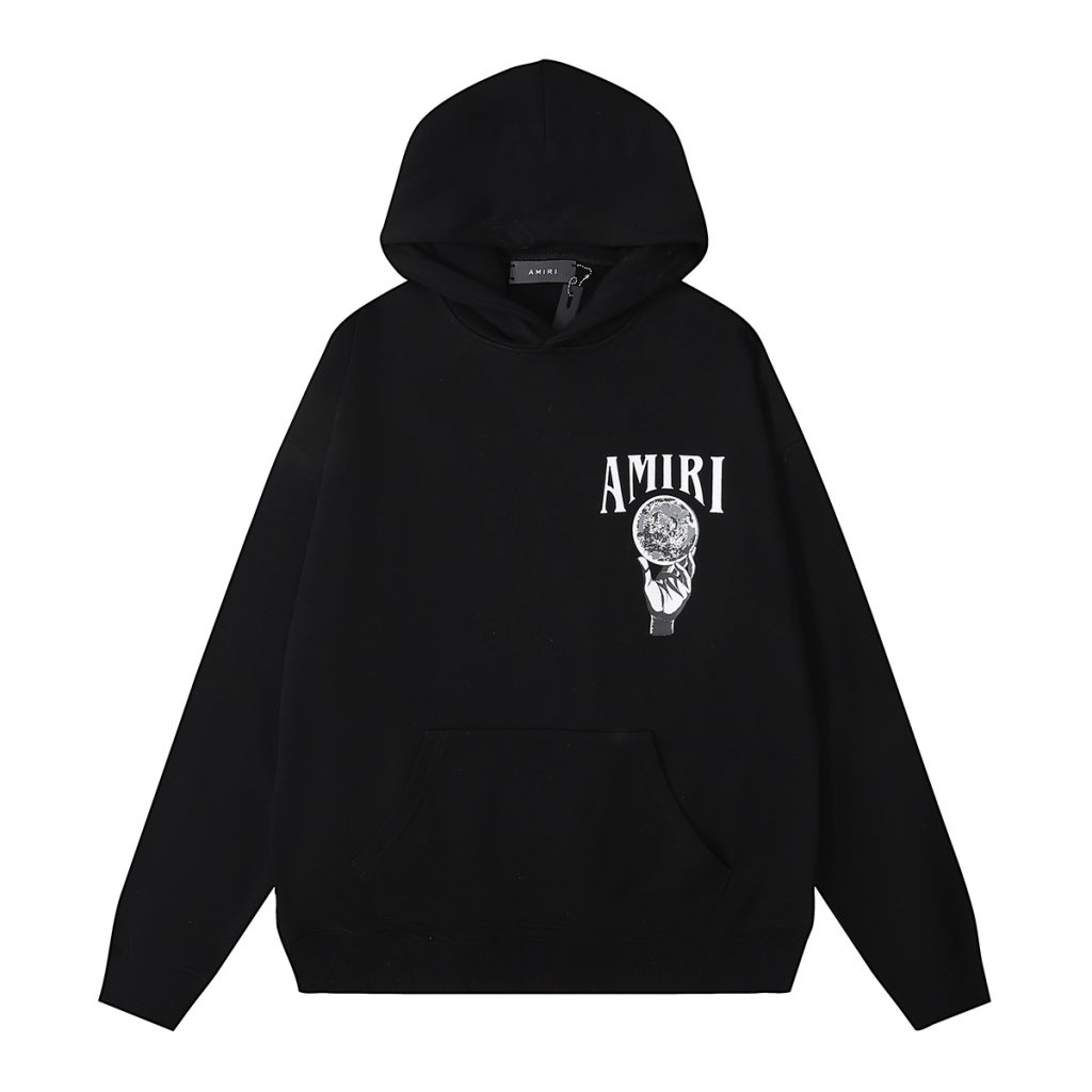 Amiri letter print Hoodie Set black/white OKLU20261581