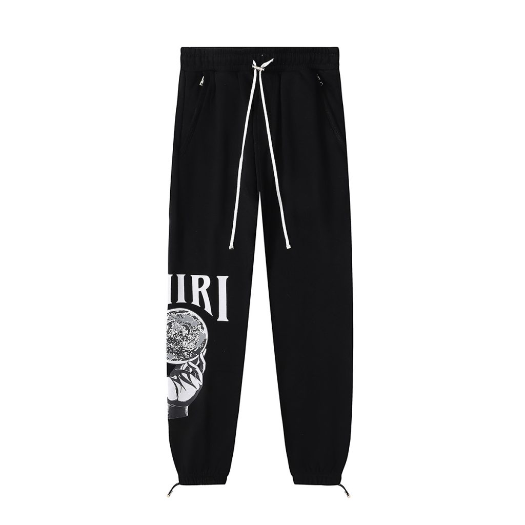Amiri letter print Hoodie Set black/white OKLU20261581