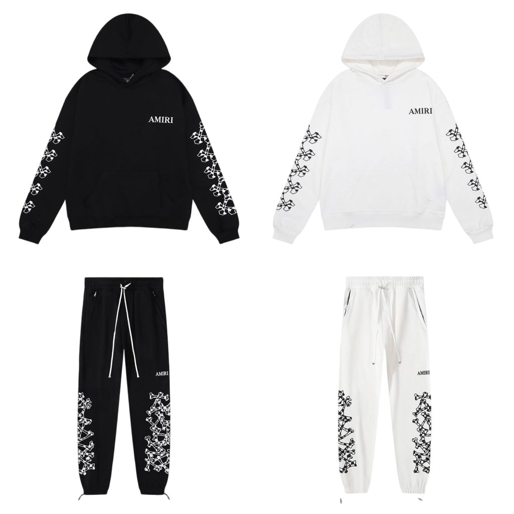 Amiri Printed Hoodie&Sweatpant Set Black/White OKLU20261582