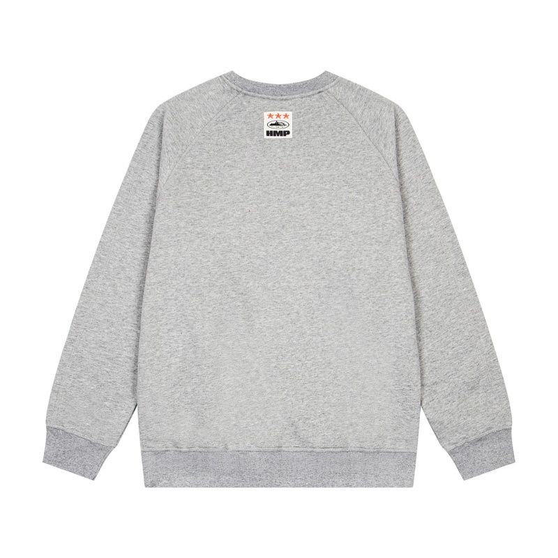 Corteiz Simple Embroidered Round Neck Hoodie Grey Set OKLU20261585