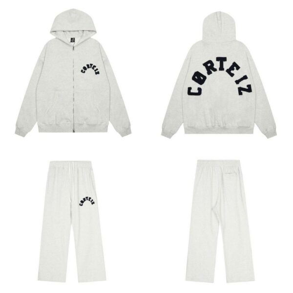 Corteiz Zipper Hoodie Grey Set OKLU20261597