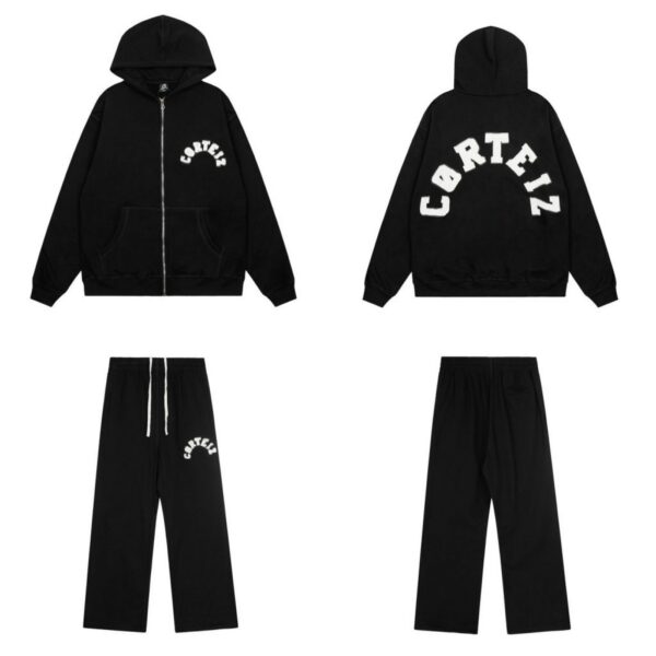 Corteiz Zipper Hoodie Black Set OKLU20261599