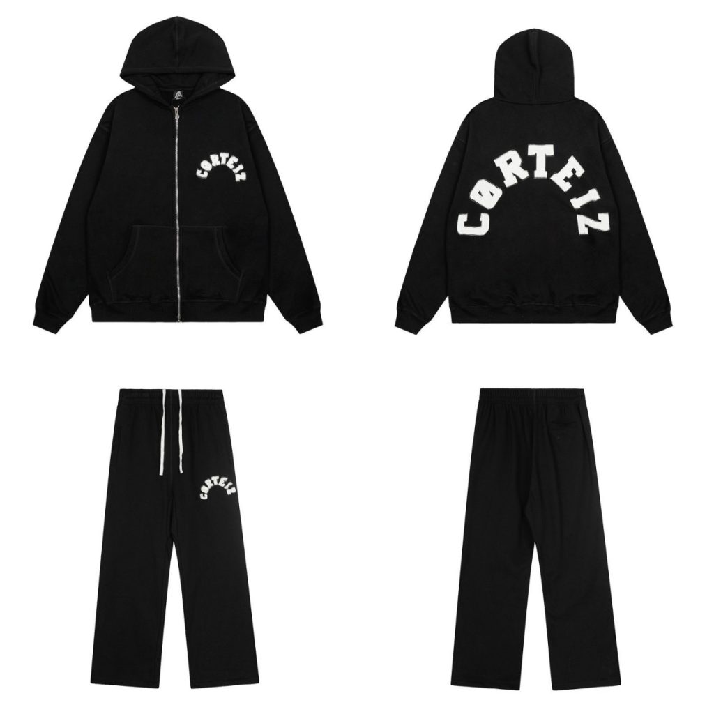 Corteiz Zipper Hoodie Black Set OKLU20261599