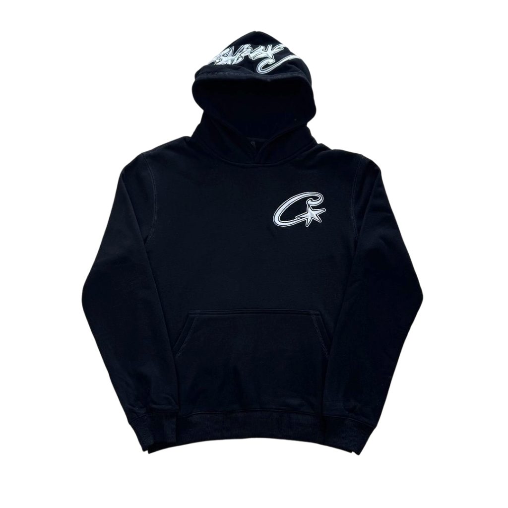 Corteiz C-star Embroidered Hoodie Black/Apricot Set OKLU20261604