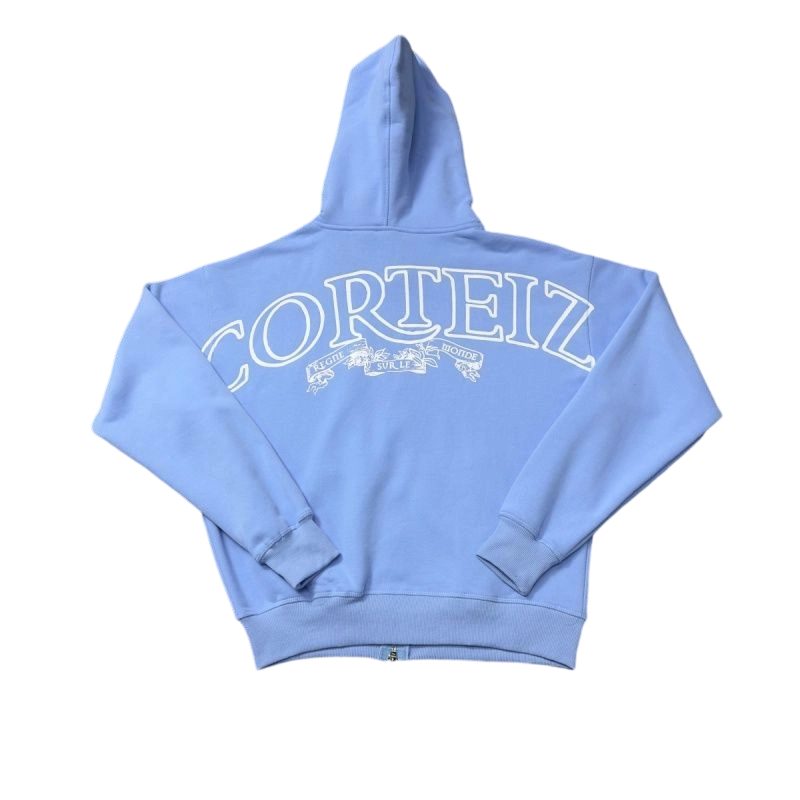 Corteiz letter wreath hooded sweatshirt set blue OKLU20261606