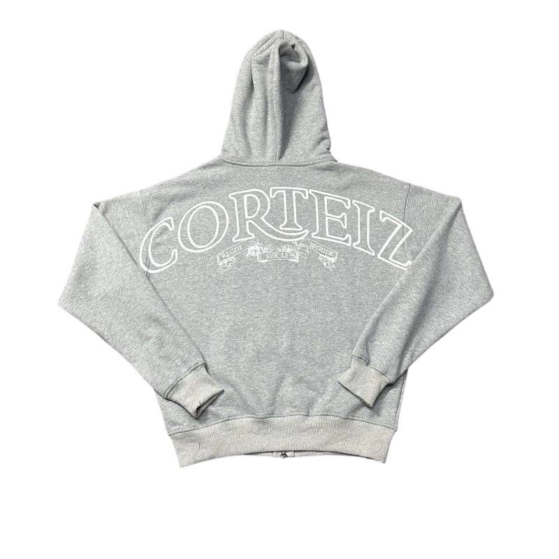 Corteiz letter wreath hooded sweatshirt set Grey OKLU20261607