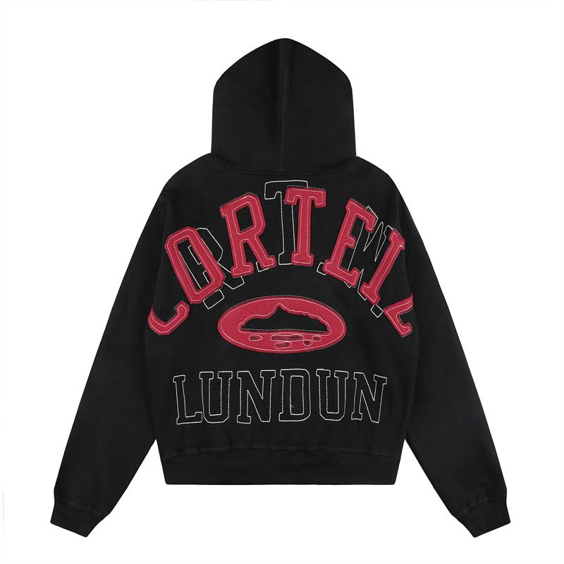 Corteiz Hoodie Black/Black Red/Black Black Set OKLU20261612