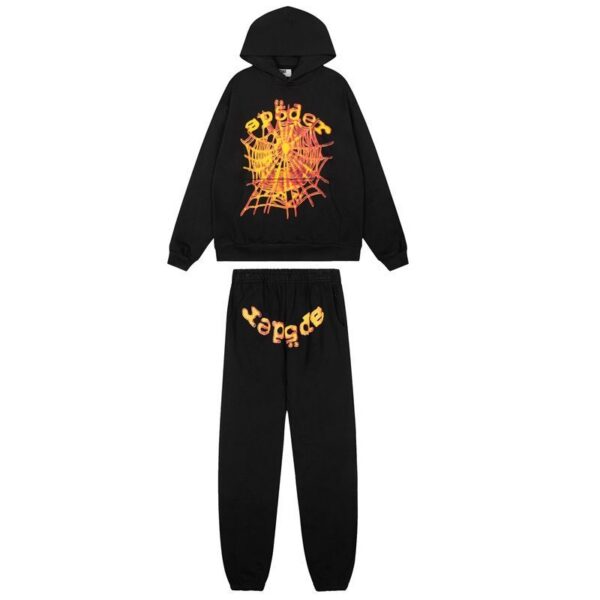 Sp5der OG Web V2 Hoodie & Sweatpant Set Black OKLU20261613