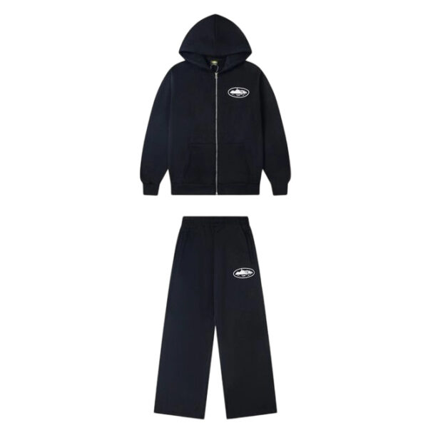 Corteiz Printed Hoodie Set Black OKLU20261616