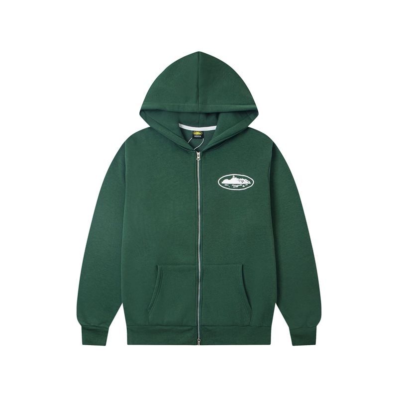 Corteiz printed hooded sweatshirt set green OKLU20261618