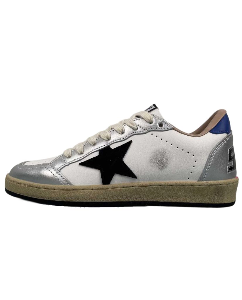 Golden Goose Ball‑Star Silver white color blocking, blue heel, black star OKLU2026161