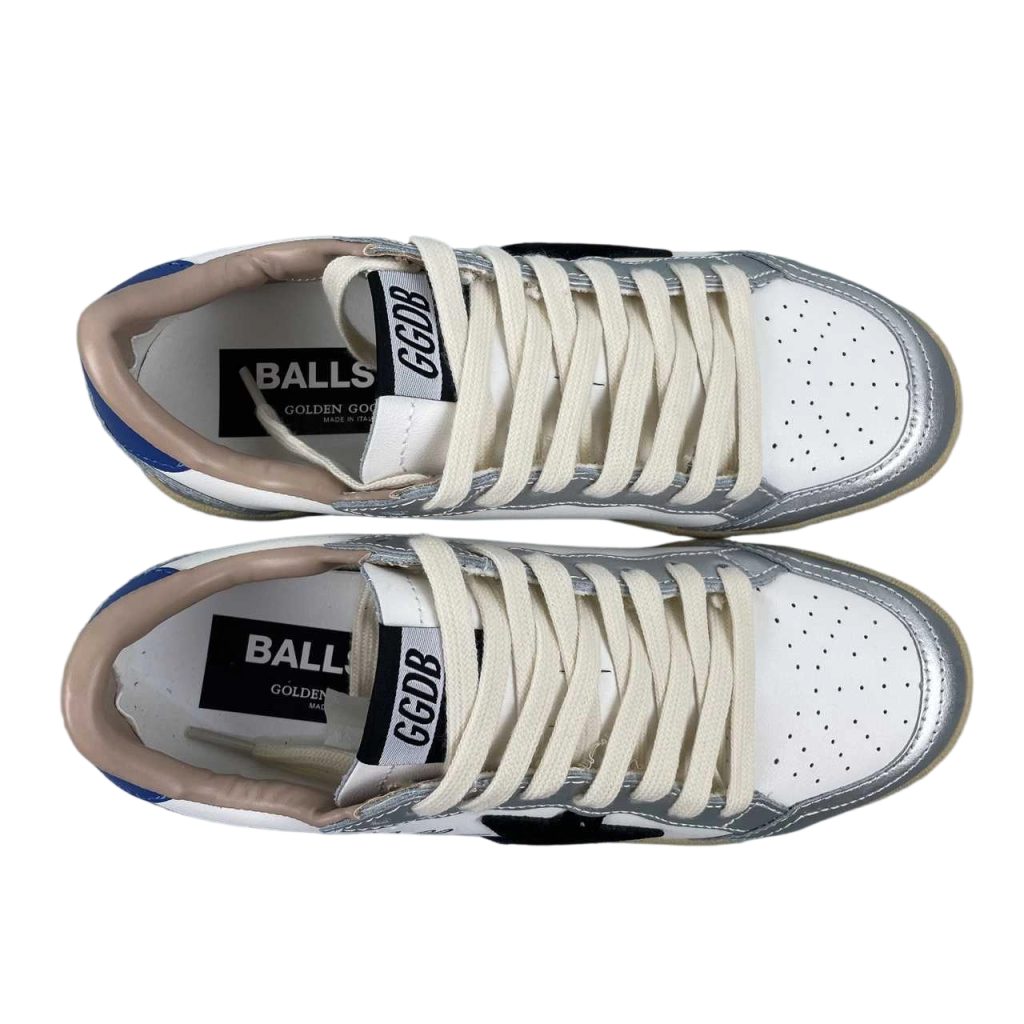 Golden Goose Ball‑Star Silver white color blocking, blue heel, black star OKLU2026161