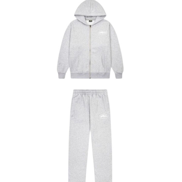 Corteiz printed hooded sweatshirt set gray OKLU20261620