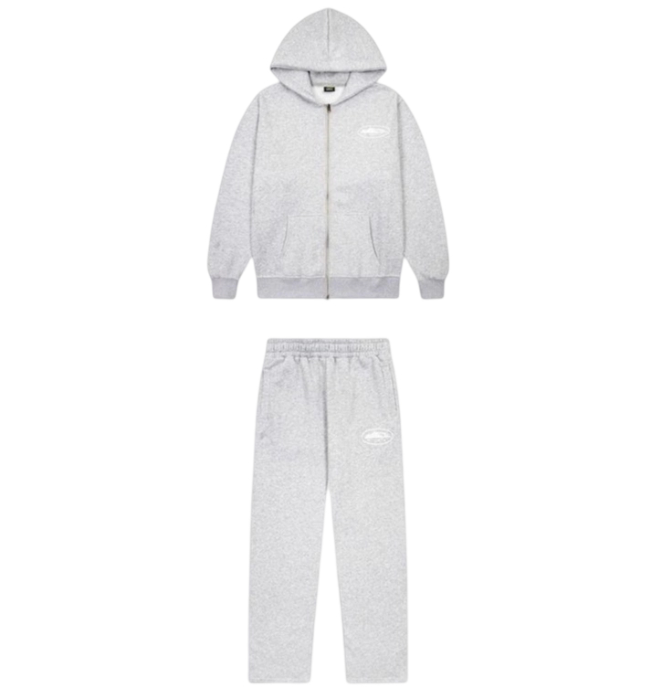 Corteiz printed hooded sweatshirt set gray OKLU20261620