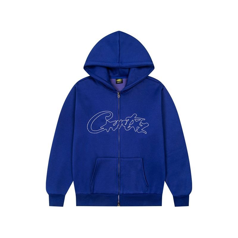 Corteiz American Embroidered Letter Hoodie Set Color Blue OKLU20261622
