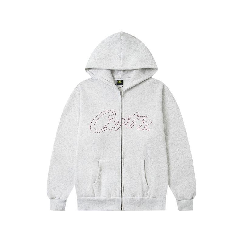 Corteiz American Embroidered Letter Hoodie Set Grey OKLU20261623