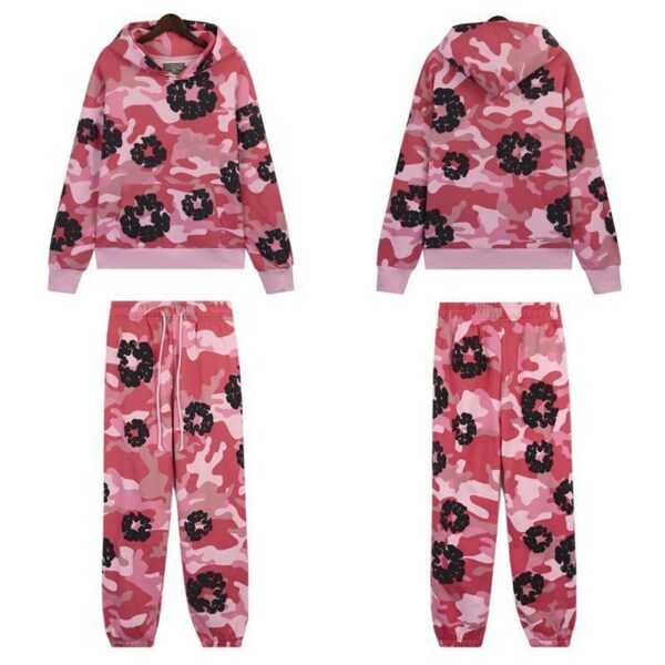 Denim Tears Foam Printed Hoodie Set Camouflage Pink OKLU20261626