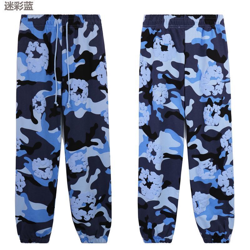 Denim Tears Foam Printed Hoodie Set Camouflage Blue OKLU20261627