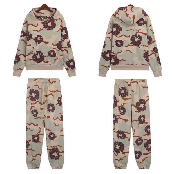Denim Tears Foam Printed Hoodie Set Camouflage Apricot OKLU20261628