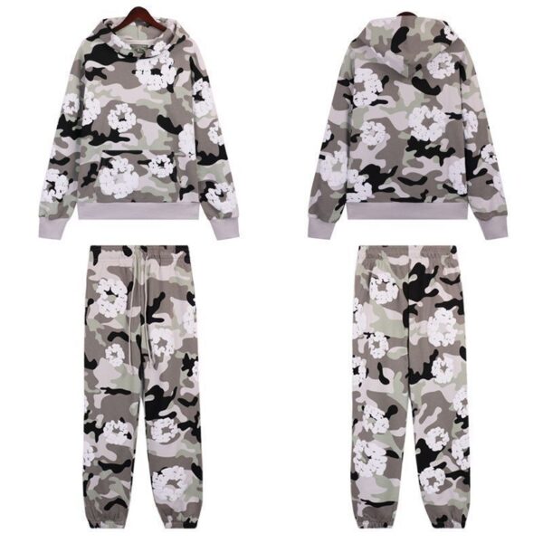 Denim Tears Foam Printed Hoodie Set Camouflage Grey OKLU20261630