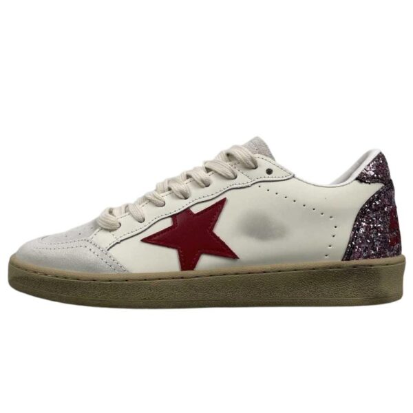 Golden Goose Ball‑Star Burgundy Star Dark Purple Glitter Heel OKLU2026163