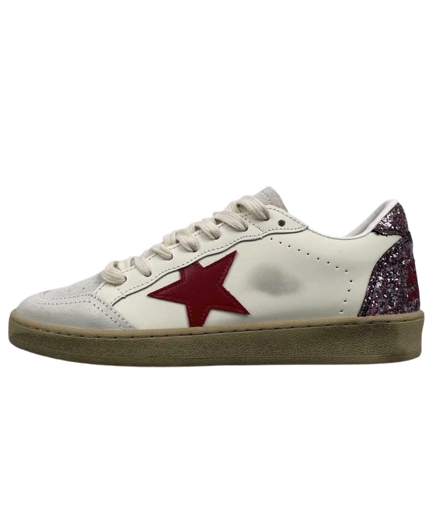Golden Goose Ball‑Star Burgundy Star Dark Purple Glitter Heel OKLU2026163